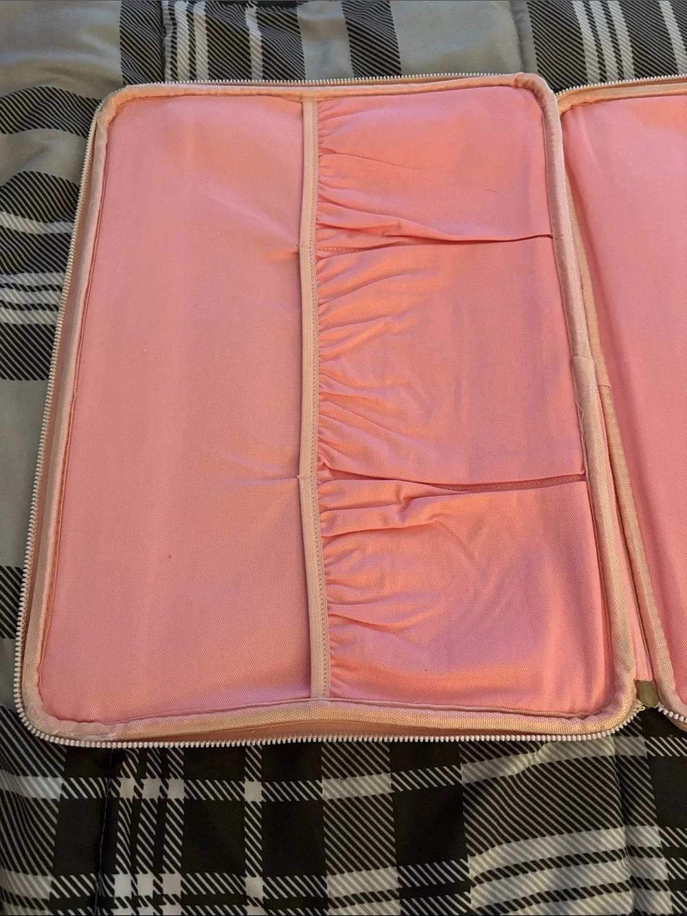 Baby Pink Leather Laptop Sleeve